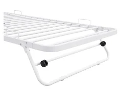 Enfant Vente-unique Lit sommier d'appoint pliant 90 x 190 cm - Métal - Blanc - ADONIS II