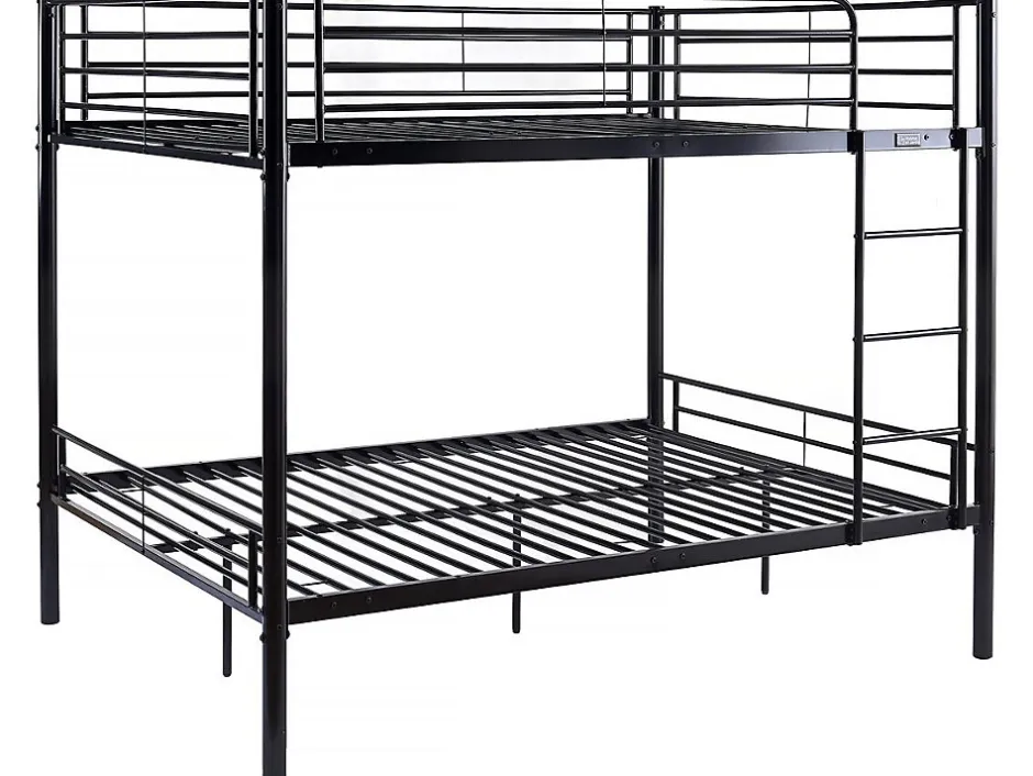 Enfant Habitat Et Jardin Lit superposé double "Adam" Sommier inclus 140 x 190 cm Noir