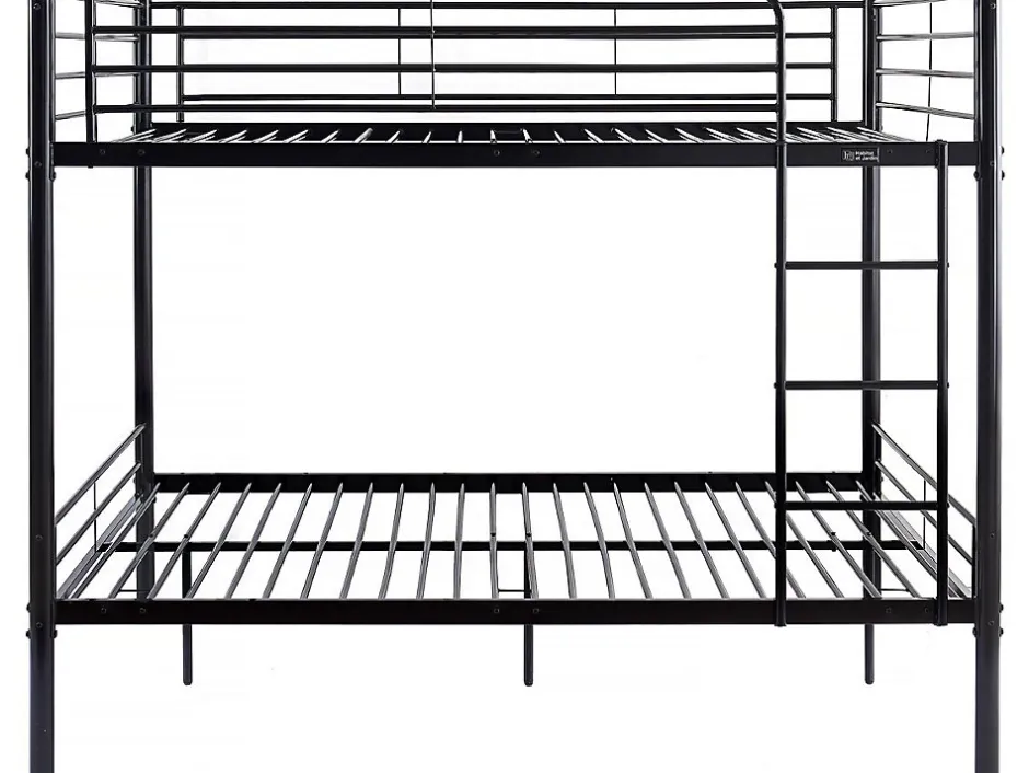 Enfant Habitat Et Jardin Lit superposé double "Adam" Sommier inclus 140 x 190 cm Noir