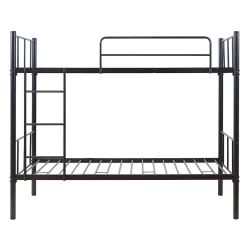 [En.Casa] Lit superposé en métal Berimma 90 x 200 cm noir en.casa Sale