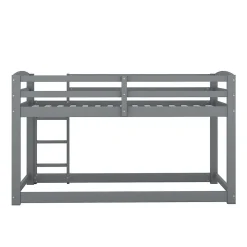 Enfant Blackcolors Lit Superposé Enfant 90X200Cm Pin Gris