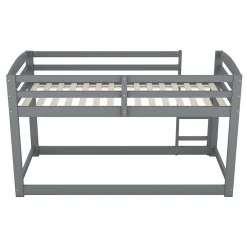 Enfant Blackcolors Lit Superposé Enfant 90X200Cm Pin Gris