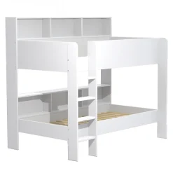 Enfant Weber Industries Lit superposé LUCKY 90x190 + 2 sommiers / Blanc