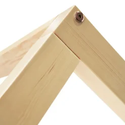 ModernLuxe Lit superposé pour enfant 90x200cm - Lit cabane - avec 2 grands tiroirs - Bois massif - Blanc + Naturel (sans matelas) Online