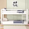 Enfant Simple Life Lit superposé pour enfants, lit cadre bois massif pin, montage facile, blanc, 90x200 cm