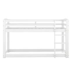 Enfant Simple Life Lit superposé pour enfants, lit cadre bois massif pin, montage facile, blanc, 90x200 cm