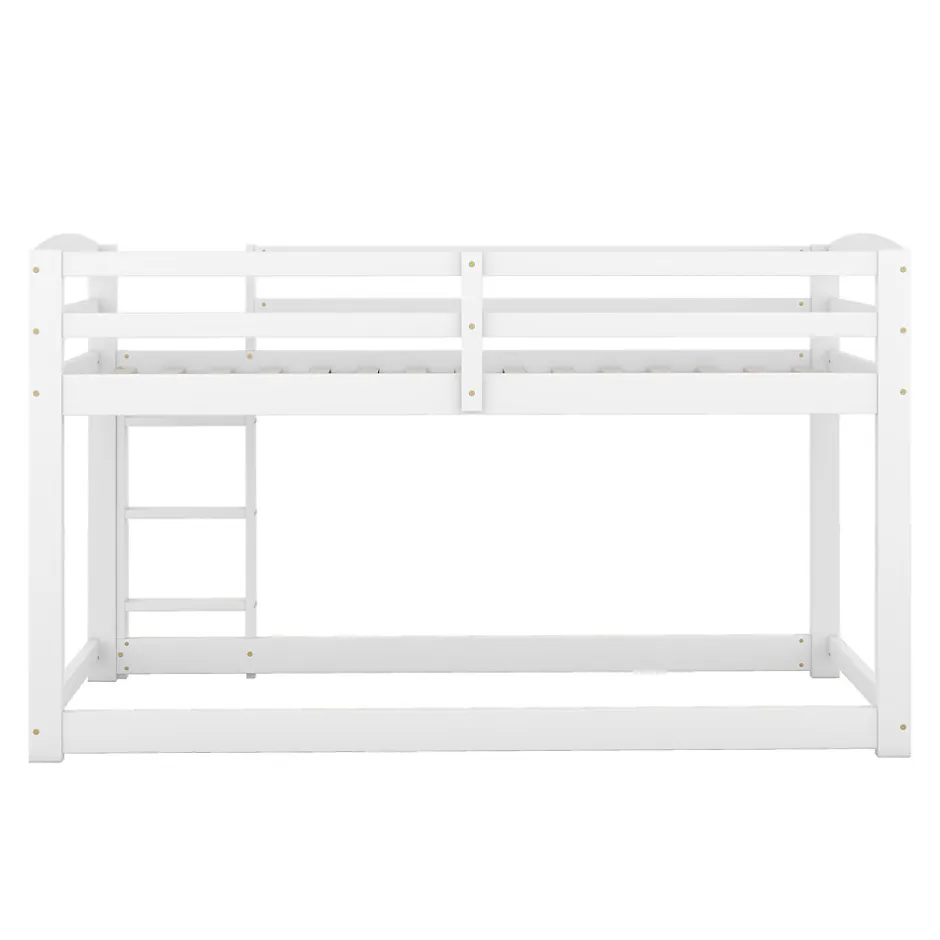 Enfant Simple Life Lit superposé pour enfants, lit cadre bois massif pin, montage facile, blanc, 90x200 cm