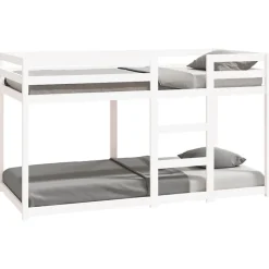 Enfant Vidaxl Lit superposé sans matelas blanc 90x190 cm bois de pin massif