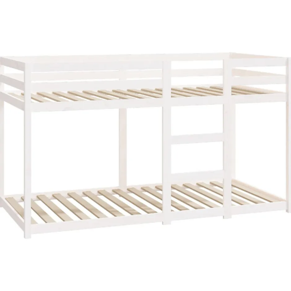 Enfant Vidaxl Lit superposé sans matelas blanc 90x190 cm bois de pin massif