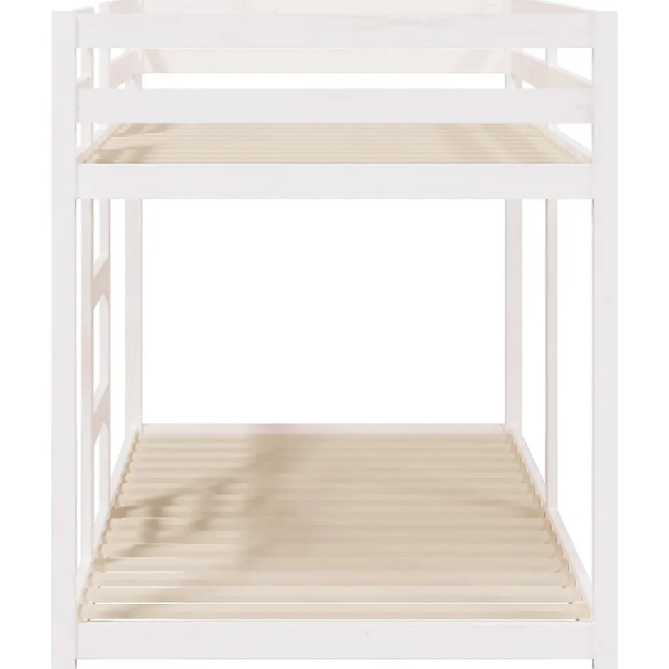 Enfant Vidaxl Lit superposé sans matelas blanc 90x190 cm bois de pin massif
