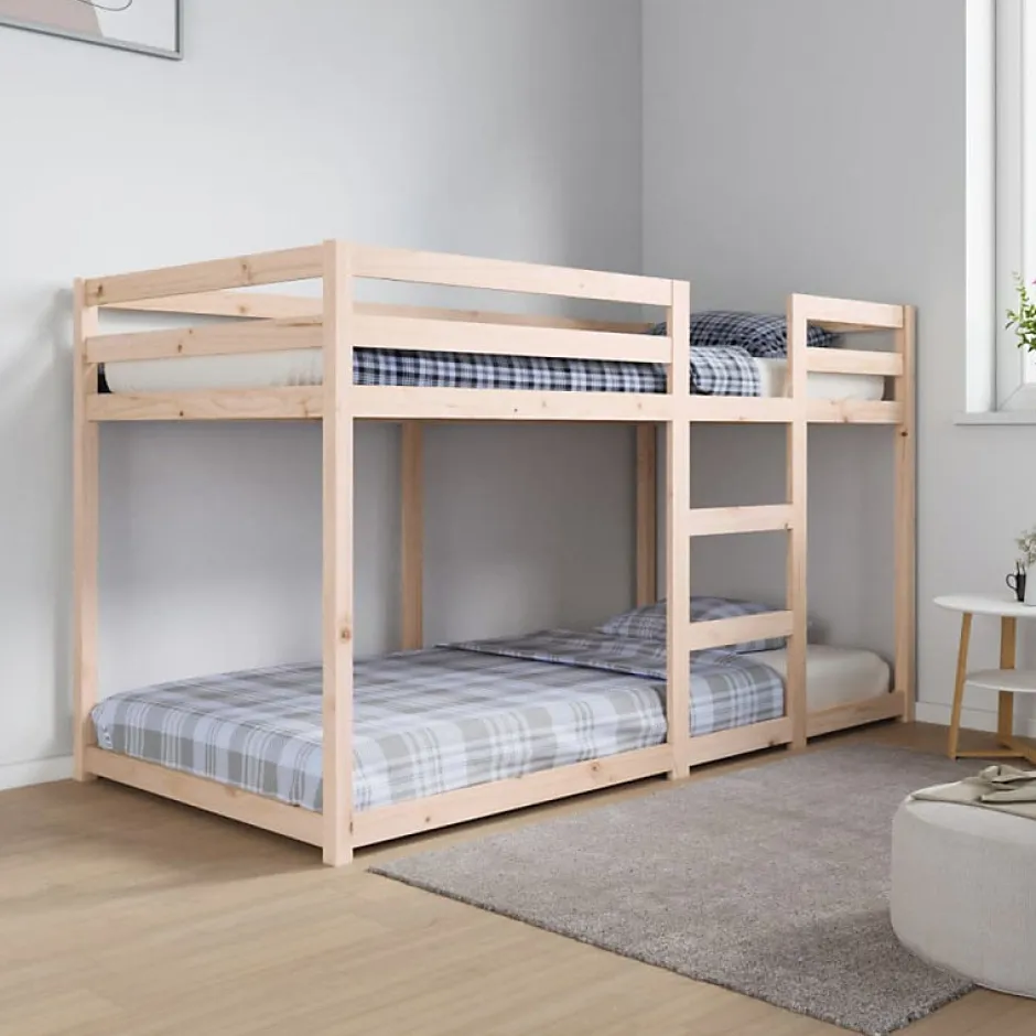 Enfant Vidaxl Lit superposé sans matelas 90x190 cm bois de pin massif