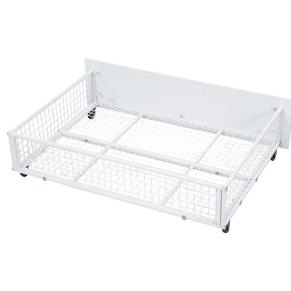 ProximaX Lit superposé triple, cadre de lit métallique, 140x200cm et 2 lit 90x200cm, avec échelle et 2 tiroirs, sommier inclus, blanc New