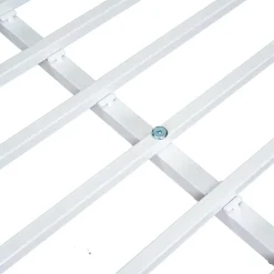 Fortuna lai Lit superposé 90x200 cm, 3 lits, échelle, table, cadre métal, blanc Online