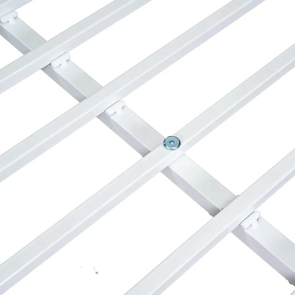 Fortuna lai Lit superposé 90x200 cm, 3 lits, échelle, table, cadre métal, blanc Online