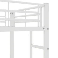 Enfant Fortuna lai Lit superposé 90x200 cm, cadre métal, table, étagères, sécurité, pour enfants et ados