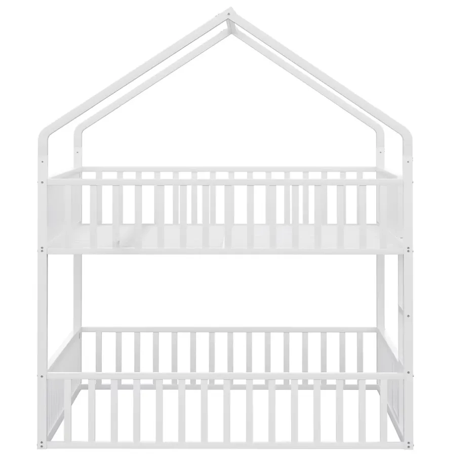 Redom Lit superposé 140x200 cm en métal avec échelle intégrée et porte ouvrante, style maison ludique Sale