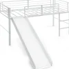 Enfant Giantex Lit Superpose avec Echelle et Toboggan Amovible Cadre de Lit pour Enfant avec Cloture de Securite