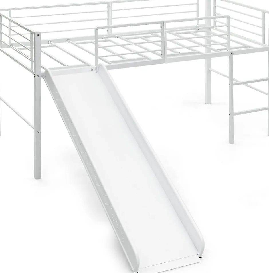 Enfant Giantex Lit Superpose avec Echelle et Toboggan Amovible Cadre de Lit pour Enfant avec Cloture de Securite
