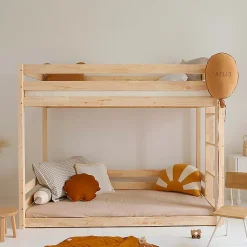 Enfant Petits-Meubles Lit superpose 90x200 au sol sommiers inclus Anaëlle Bois
