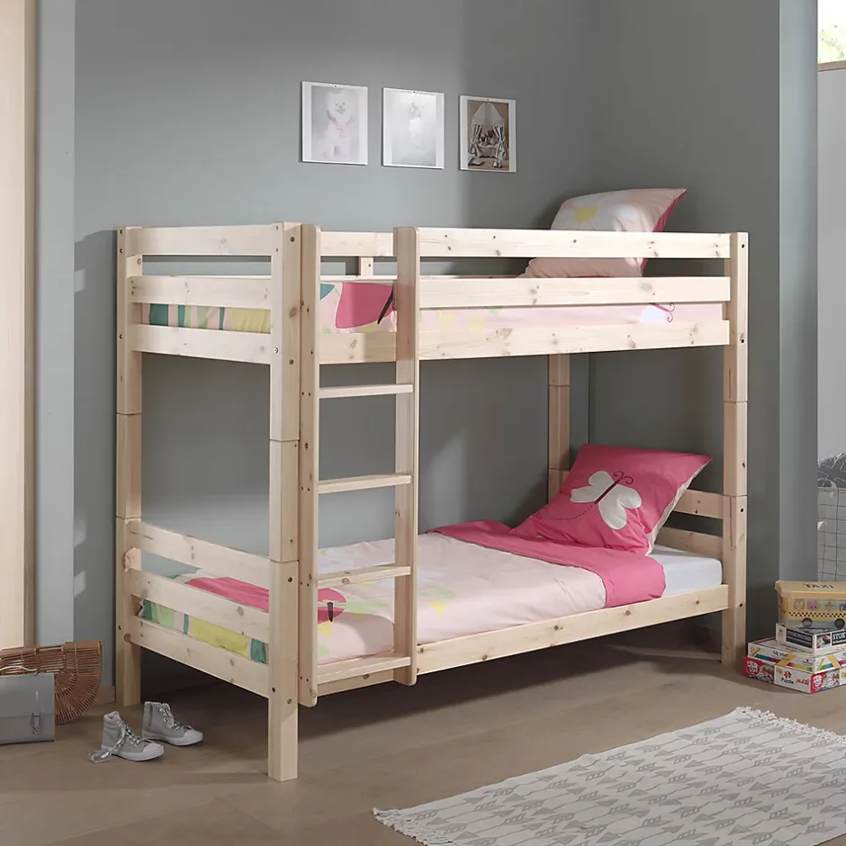 Petits-Meubles Lit Superpose 90x200 Hauteur 160 cm Sommier Inclus Vipack Pino - Bois Sale