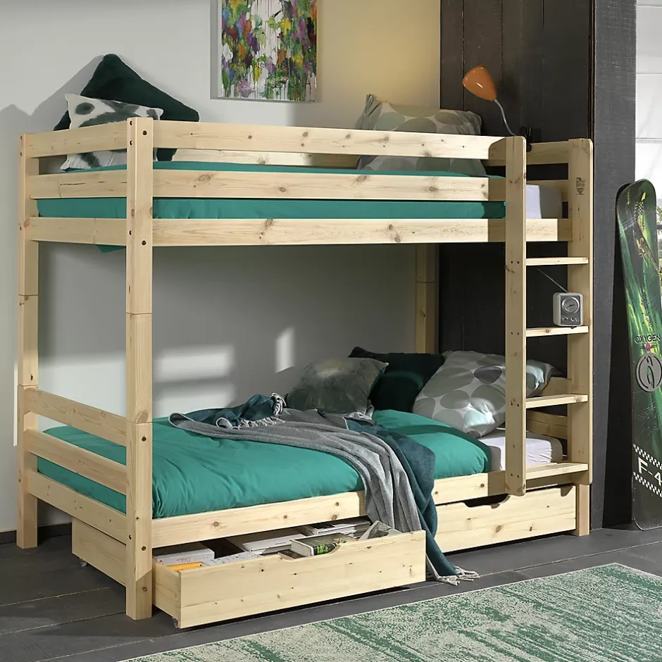 Petits-Meubles Lit Superpose 90x200 Hauteur 160 cm Sommier Inclus Vipack Pino - Bois Sale