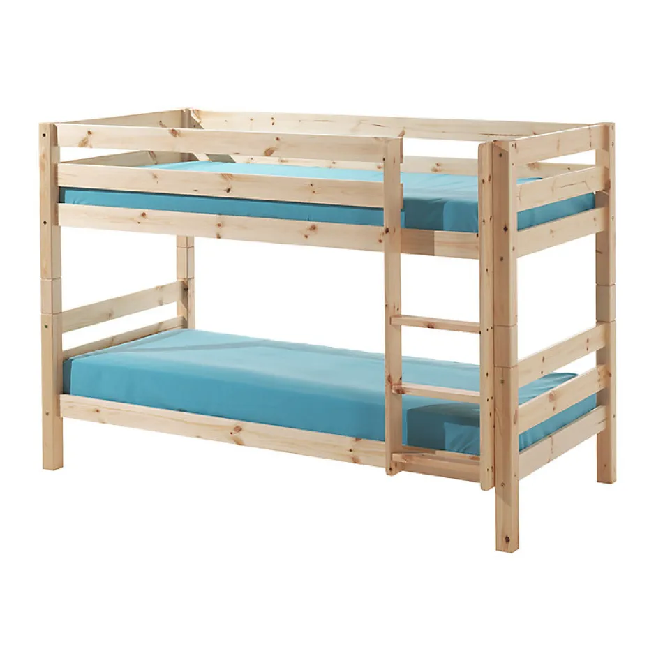 Enfant Petits-Meubles Lit Superpose 90x200 Hauteur 140 cm Sommier Inclus Vipack Pino - Bois