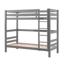 Petits-Meubles Lit Superpose 90x200 Hauteur 180 cm Sommier Inclus Vipack Pino Gris Outlet