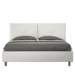 Ityhome Lit tapissé en simili cuir blanc Appia sans sommier 160x190 Online