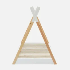 Enfant Sweeek Lit Tipi. pin naturel blanc - sommier à lattes inclus. 90x190cm - Tobias
