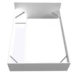 Weber Industries Lit TWIST 140x190 + 1 chevet + 1 tiroir / Blanc Sale