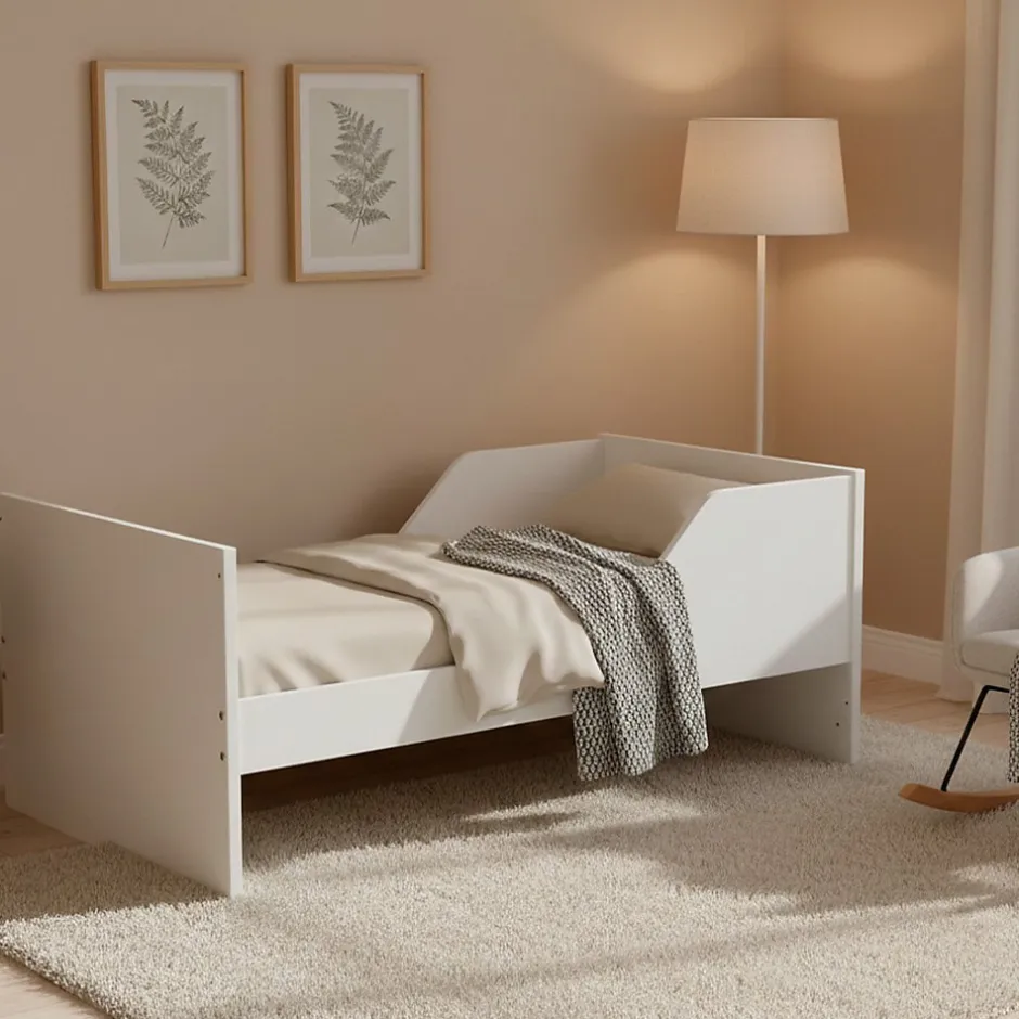 Monmobilierdesign Lit évolutif Bébé Convertible En Lit Enfant Blanc 140x70 Hot