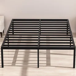 Teeno Lit 160x200 avec Sommier, 36 cm Sommier Plateforme Métallique, Cadre de Lit 160 x 200cm pour Rangement sous Le lit