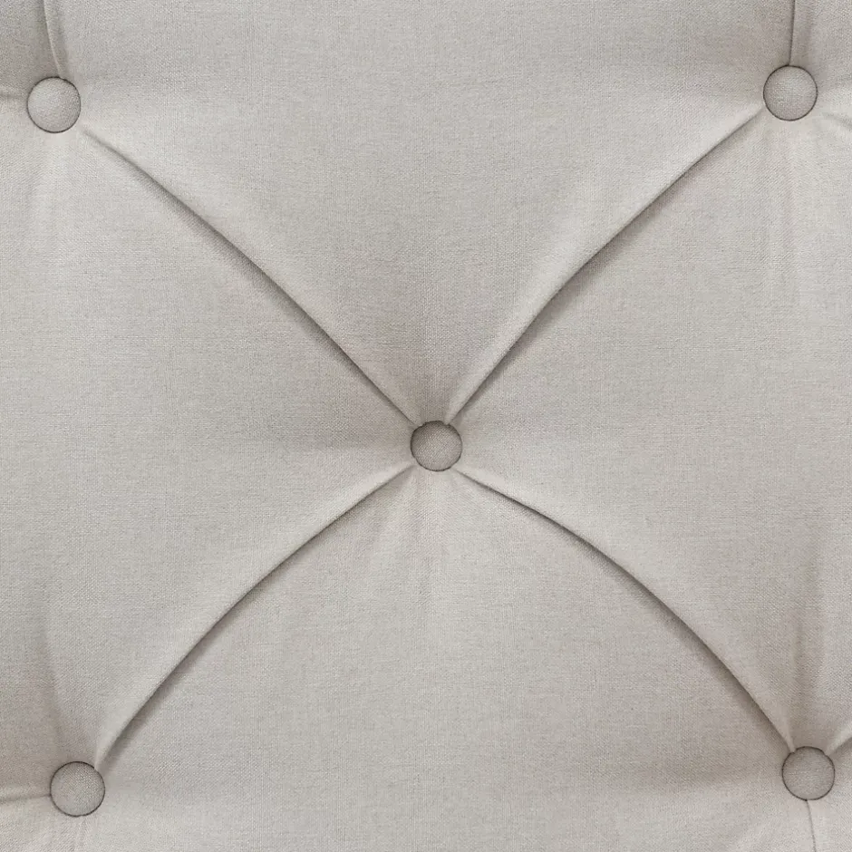 Redom Lit 160x200 cm avec coffre de rangement et tête rembourrée en coton gris clair, cadre bois massif Clearance
