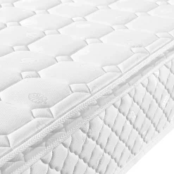 Redom Lit 90x200 cm avec tête de lit rembourrée en lin gris, sommier à lattes inclus et pieds noirs, design sobre