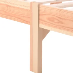 ProximaX Lit 90x200 cm bois massif, cadre avec sommier à lattes et tête de lit, adapté enfants, ados et adultes, couleur naturel Hot