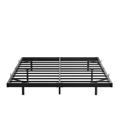 Redom Lit 120x200 cm effet flottant avec éclairage LED et station de charge intégrée, finition noir Hot