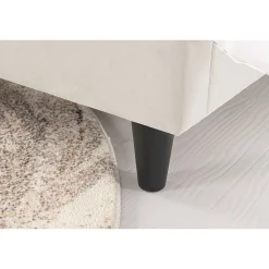 Concept Usine Lit 140x190 cm en velours beige - CAMBRIDGE