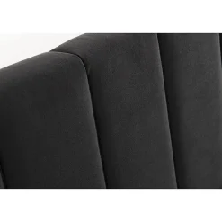 Concept Usine Lit 160x200 cm en velours noir - CAMBRIDGE