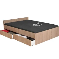 Weber Industries Lit 160x200 cm KAPPA+ 2 tiroirs / Chêne Blanchi Online