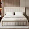 Simple Life Lit 160x200 Cm, Lit Coffre Avec Rangement, Cadre De Lit Avec Tête De Lit, Velours, Beige Online