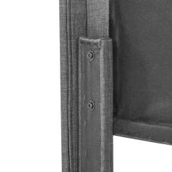 Redom Lit 140x200 cm tapissé lin gris avec tête de lit rembourrée haute et matelas à ressorts 140x200 cm inclus New