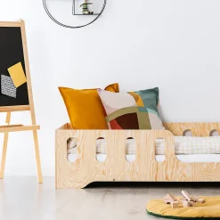 Enfant Petits-Meubles Lit 90x200 entree droite sommier inclus Estelle Bois