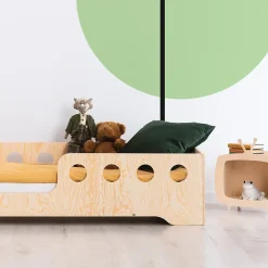 Petits-Meubles Lit 90x190 entree gauche sommier inclus Sacha Bois Sale