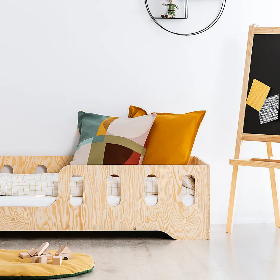 Enfant Petits-Meubles Lit 90x200 entree gauche sommier inclus Estelle Bois