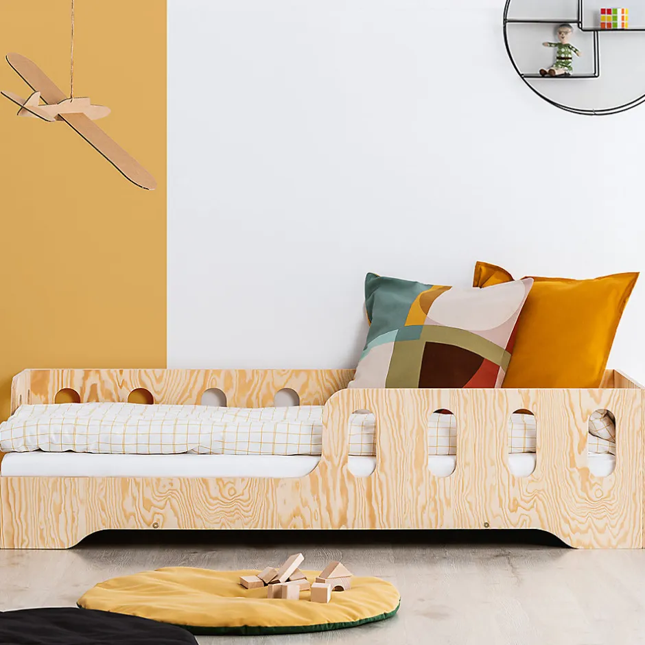 Enfant Petits-Meubles Lit 90x190 entree gauche sommier inclus Estelle Bois