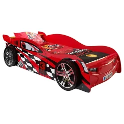 Petits-Meubles Lit 90x200 Night Speeder Sommier inclus Vipack Car beds - Rouge