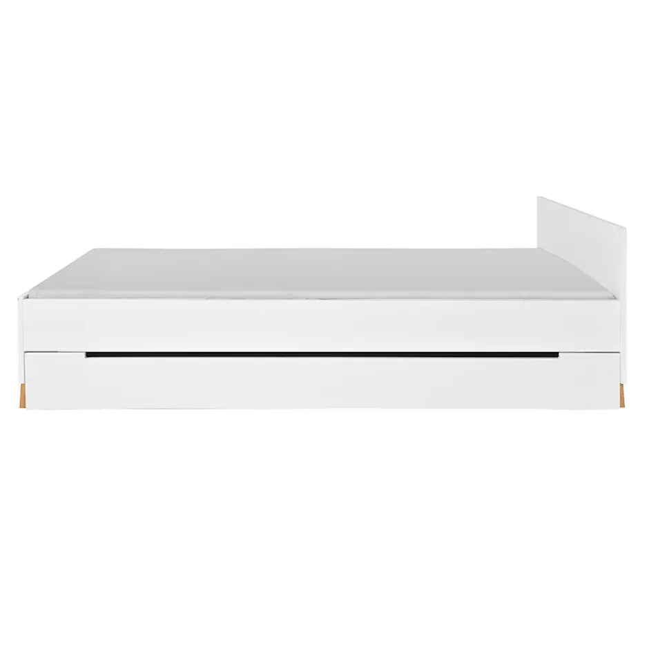 Enfant Petits-Meubles Lit 90x200 sommier et tiroir inclus Novelies Zara Blanc