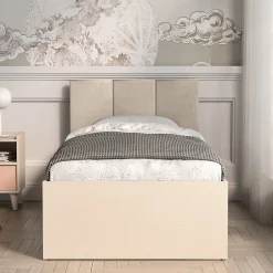 Enfant Petits-Meubles Lit 90x200 sommier et tiroir inclus Alycia Beige