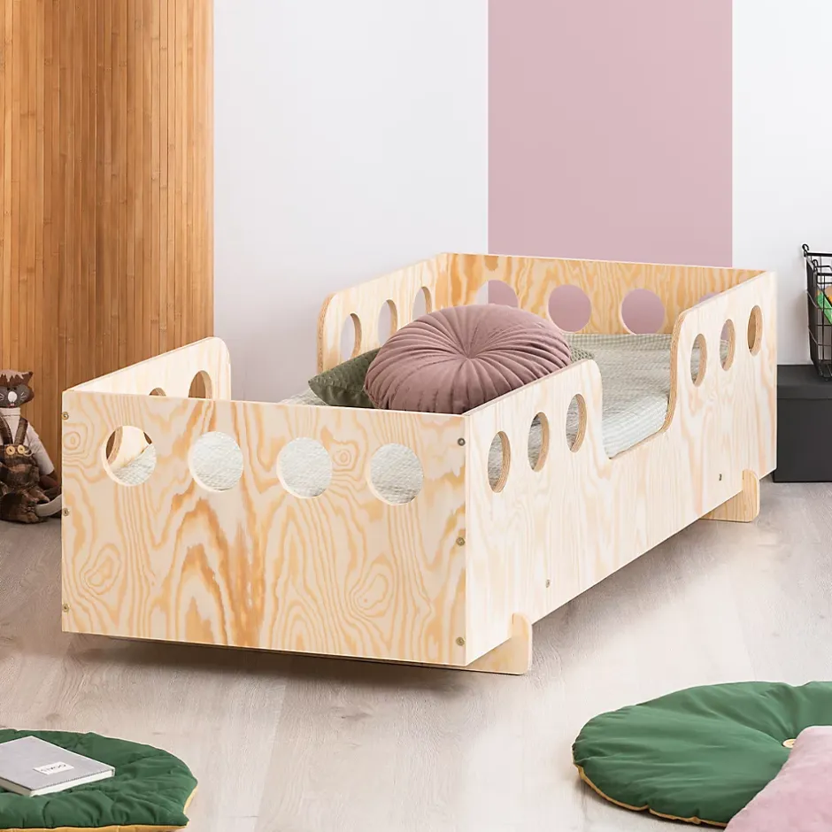 Petits-Meubles Lit 90x190 sommier inclus Anaïs Bois Hot