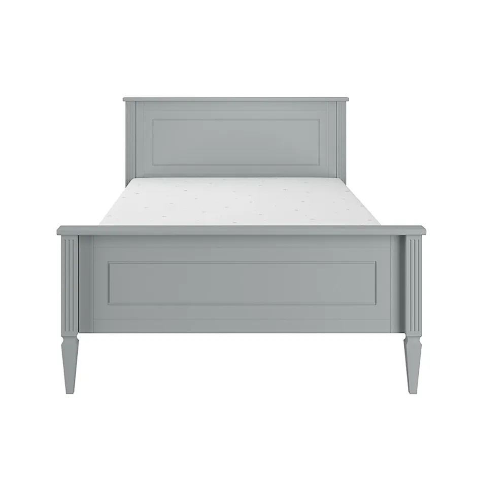 Petits-Meubles Lit 120x200 sommier inclus Bellamy Ines Gris